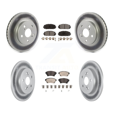 Front Rear Coated Disc Brake Rotors And Ceramic Pads Kit For Toyota Corolla KGT-103002