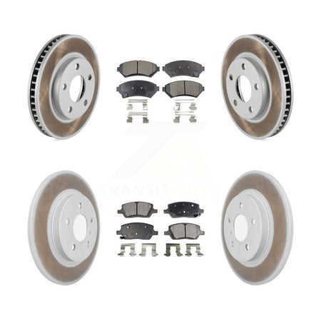 Front Rear Coated Disc Brake Rotors Ceramic Pad Kit For 2005 Pontiac Montana SV6 with FWD KGT-103048