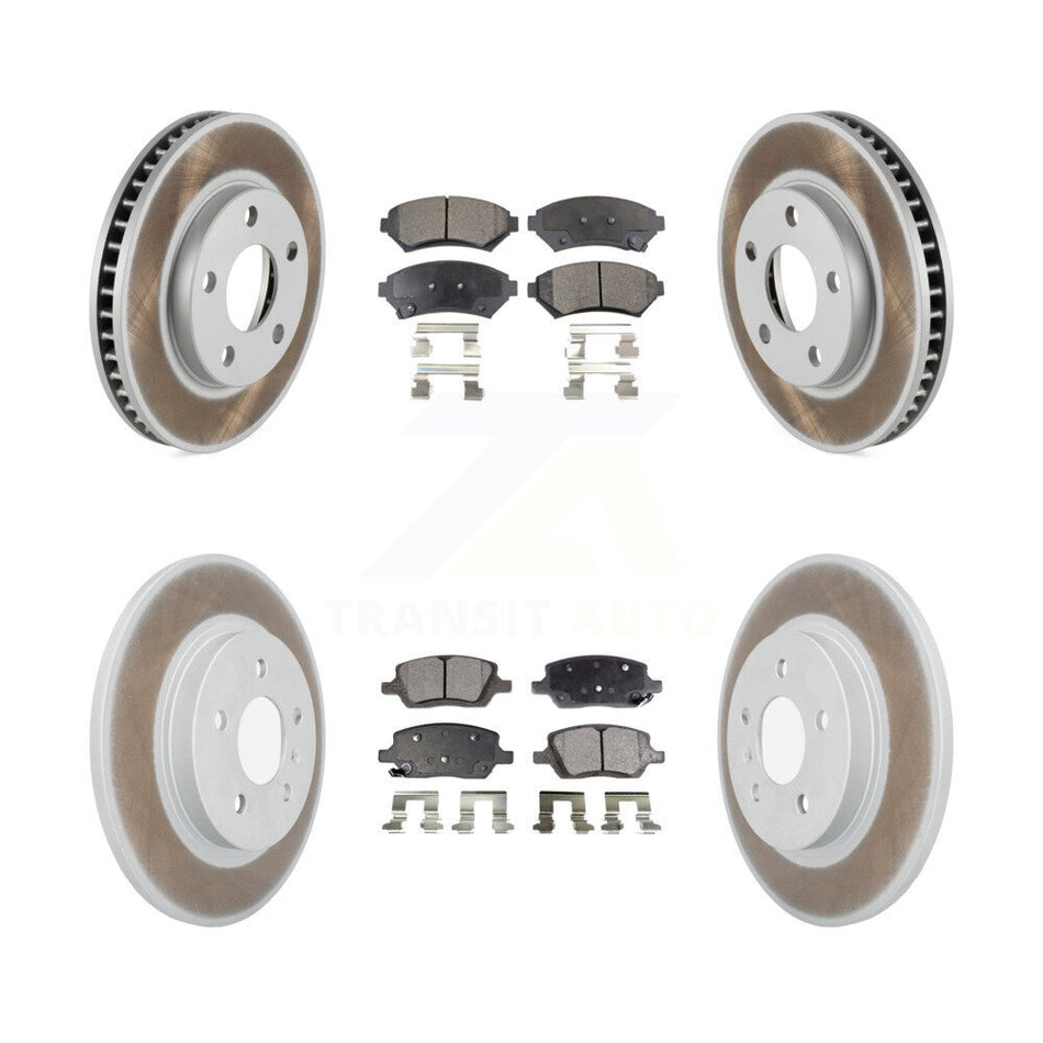 Front Rear Coated Disc Brake Rotors Ceramic Pad Kit For 2005 Pontiac Montana SV6 with FWD KGT-103048