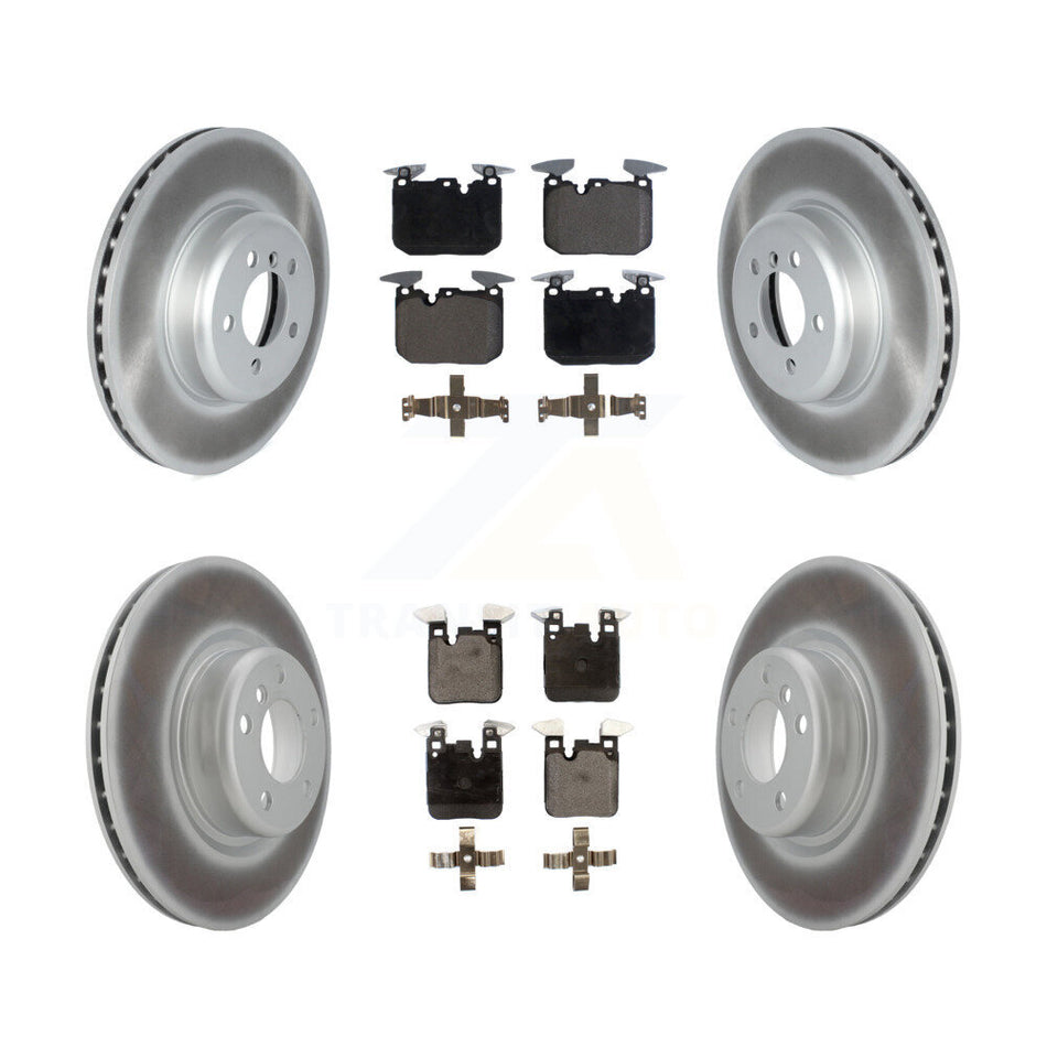 Front Rear Coated Disc Brake Rotors And Ceramic Pads Kit For 2018-2020 BMW M240i xDrive KGT-103052