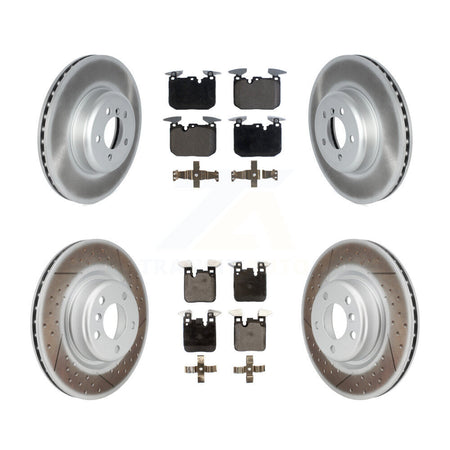 Front Rear Coated Disc Brake Rotors And Ceramic Pads Kit For 2018-2020 BMW M240i xDrive KGT-103053