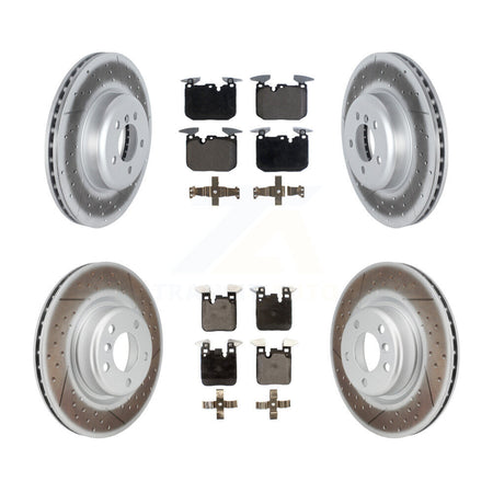 Front Rear Coated Disc Brake Rotors And Ceramic Pads Kit For 2018-2020 BMW M240i xDrive KGT-103055