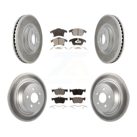 Front Rear Coated Brake Rotors Ceramic Pad Kit For 2019-2020 Ford Police Responder Hybrid KGT-103056