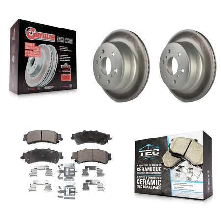Rear Coated Disc Brake Rotors And Ceramic Pads Kit For GMC Sierra 1500 Classic KGT-103068