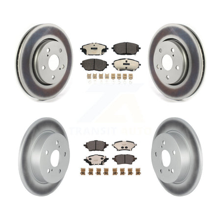 Front Rear Coated Disc Brake Rotors And Ceramic Pads Kit For Toyota C-HR KGT-103086