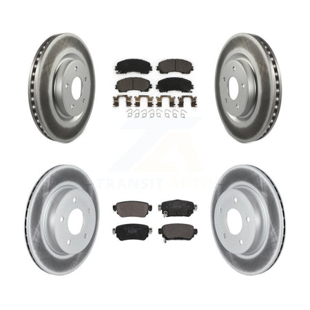 Front Rear Coat Brake Rotors Ceramic Pad Kit For Nissan Rogue With Electric Parking KGT-103087