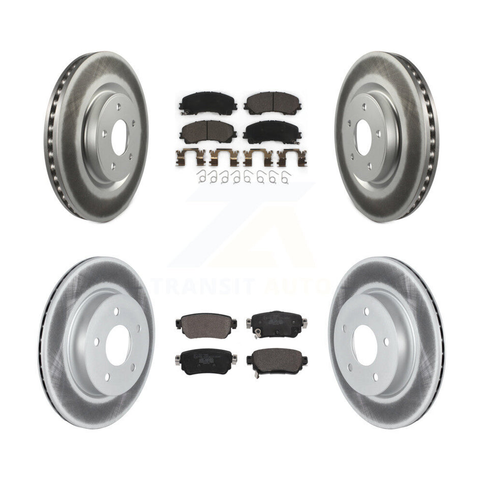 Front Rear Coat Brake Rotors Ceramic Pad Kit For Nissan Rogue With Electric Parking KGT-103087