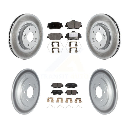 Front Rear Coated Disc Brake Rotors And Ceramic Pads Kit For 2019-2020 Hyundai Nexo KGT-103108
