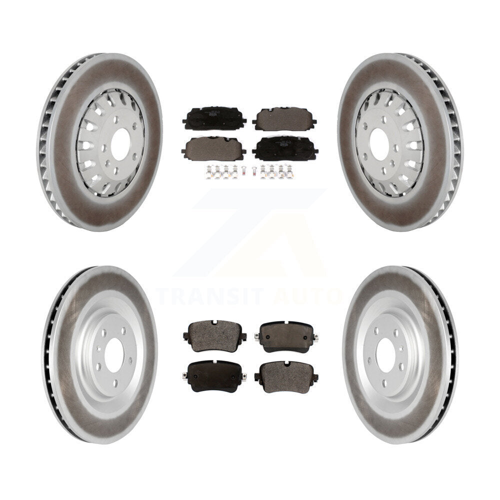 Front Rear Coated Disc Brake Rotors And Ceramic Pads Kit For 2019 Audi Q8 A8 Quattro KGT-103143