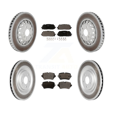 Front Rear Coated Disc Brake Rotors And Ceramic Pads Kit For 2019 Audi Q8 A8 Quattro KGT-103143