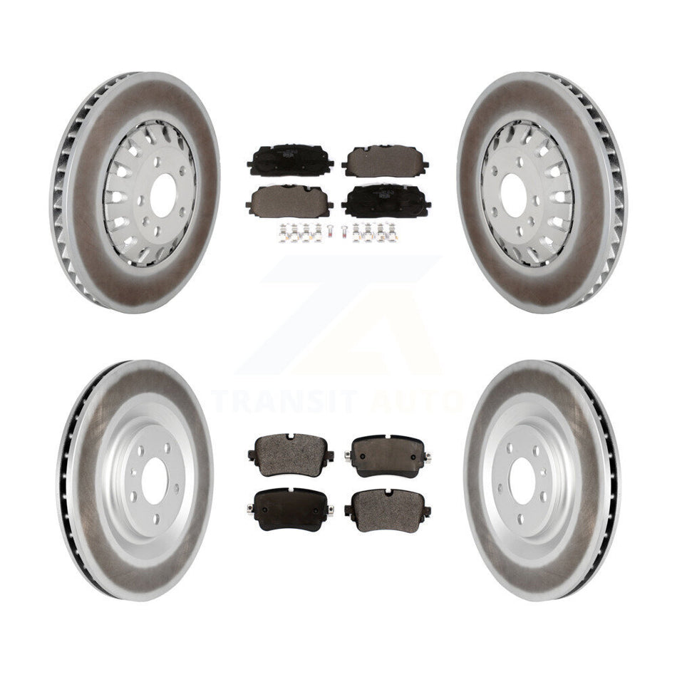 Front Rear Coated Disc Brake Rotors And Ceramic Pads Kit For 2019 Audi Q8 A8 Quattro KGT-103143