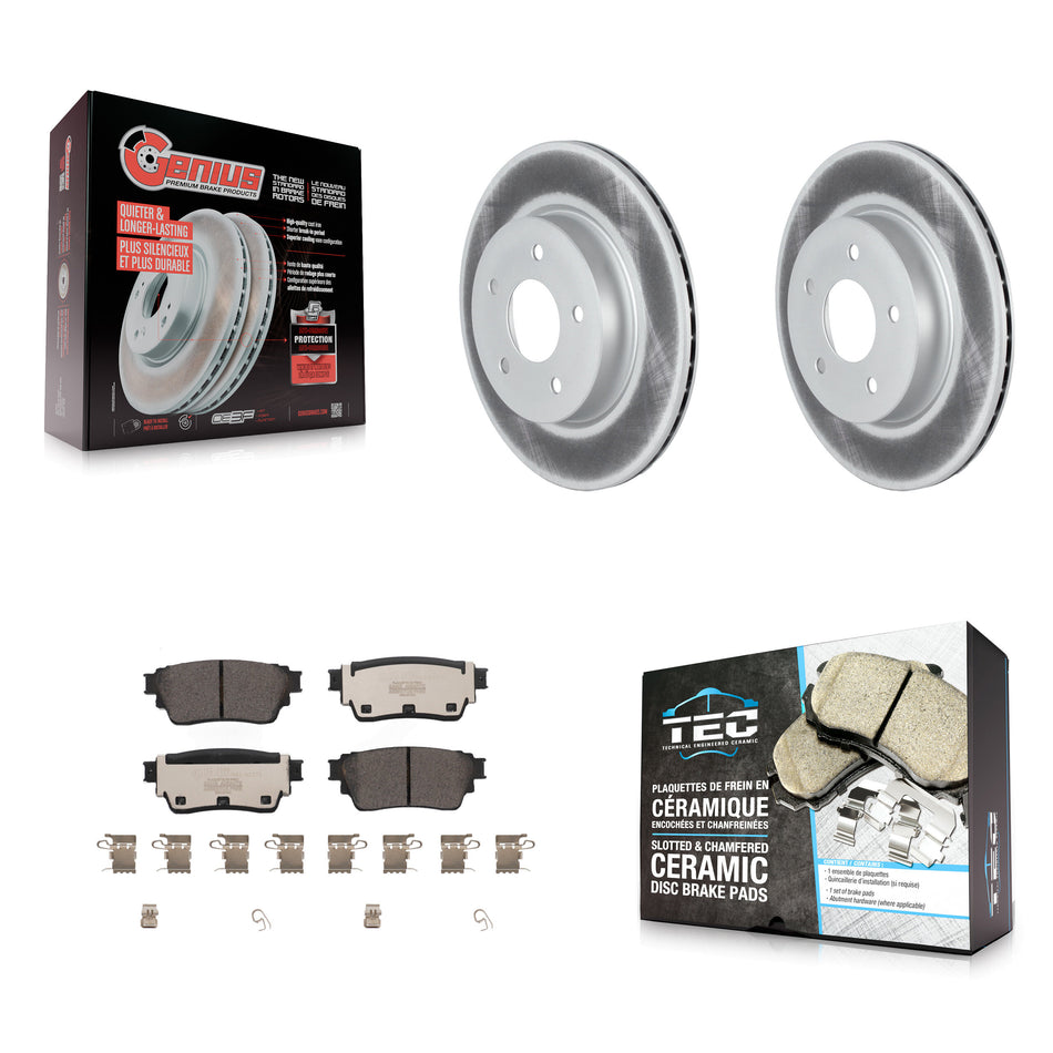 Rear Coated Disc Brake Rotors And Ceramic Pads Kit For Nissan Rogue KGT-103146