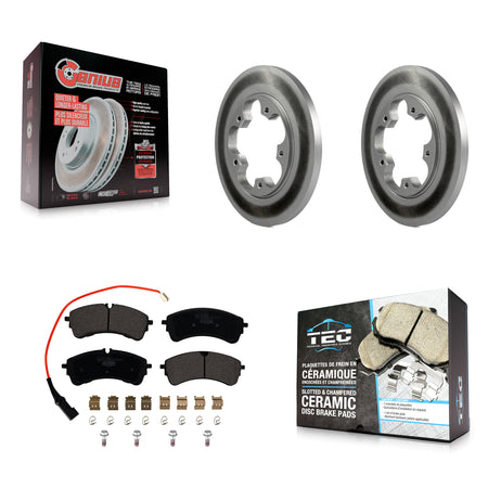 Rear Coated Disc Brake Rotor Ceramic Pad Kit For Ford Transit-250 Transit-150 Transit-350 KGT-103147
