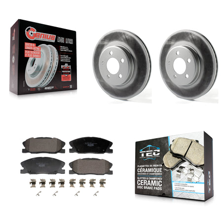 Front Coat Brake Rotors Ceramic Pad Kit For Dodge Charger With 370mm Diameter Rotor KGT-103157