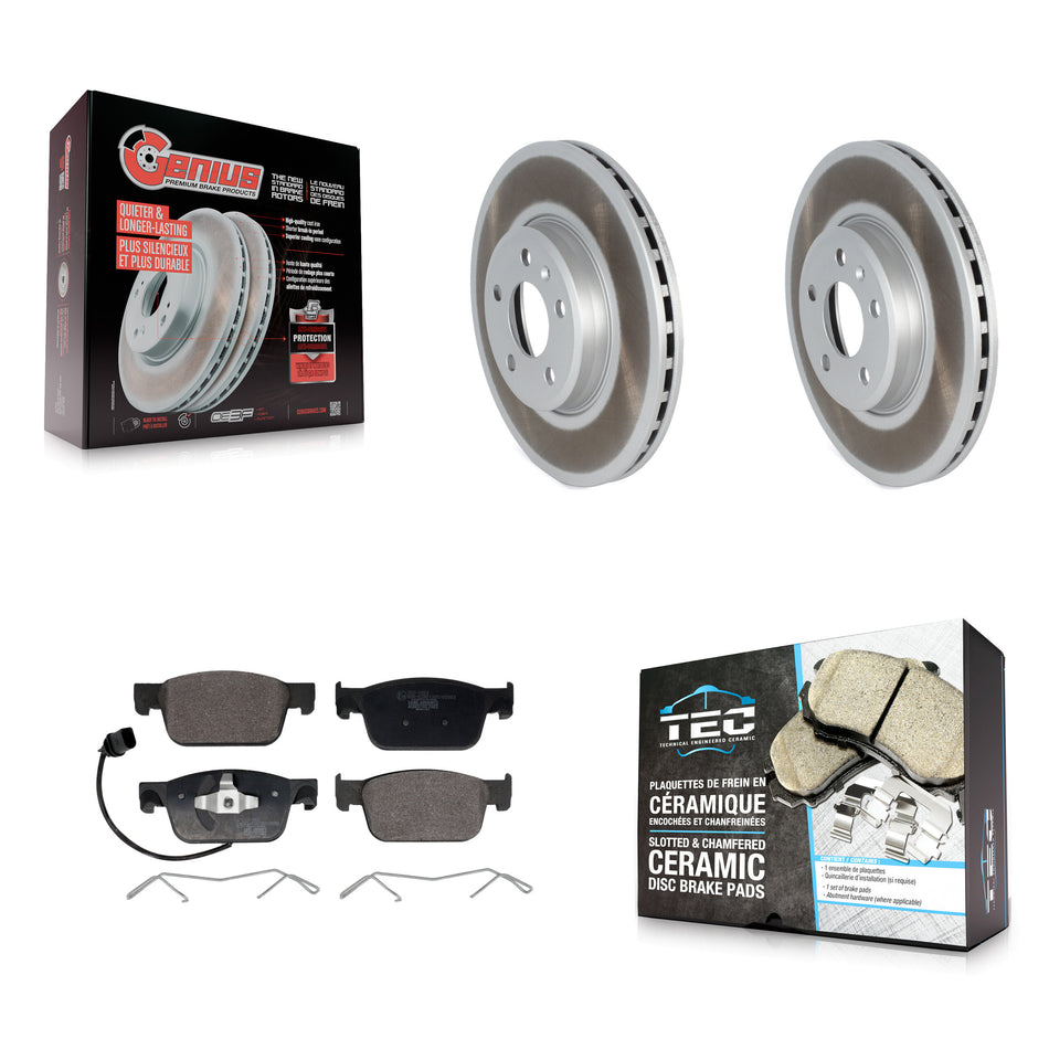 Front Coated Disc Brake Rotor Ceramic Pad Kit For Audi A4 With 314mm Diameter KGT-103163