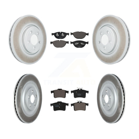 Front Rear Coat Brake Rotor Ceramic Pad Kit For Jaguar XF With 326mm Diameter KGT-103172