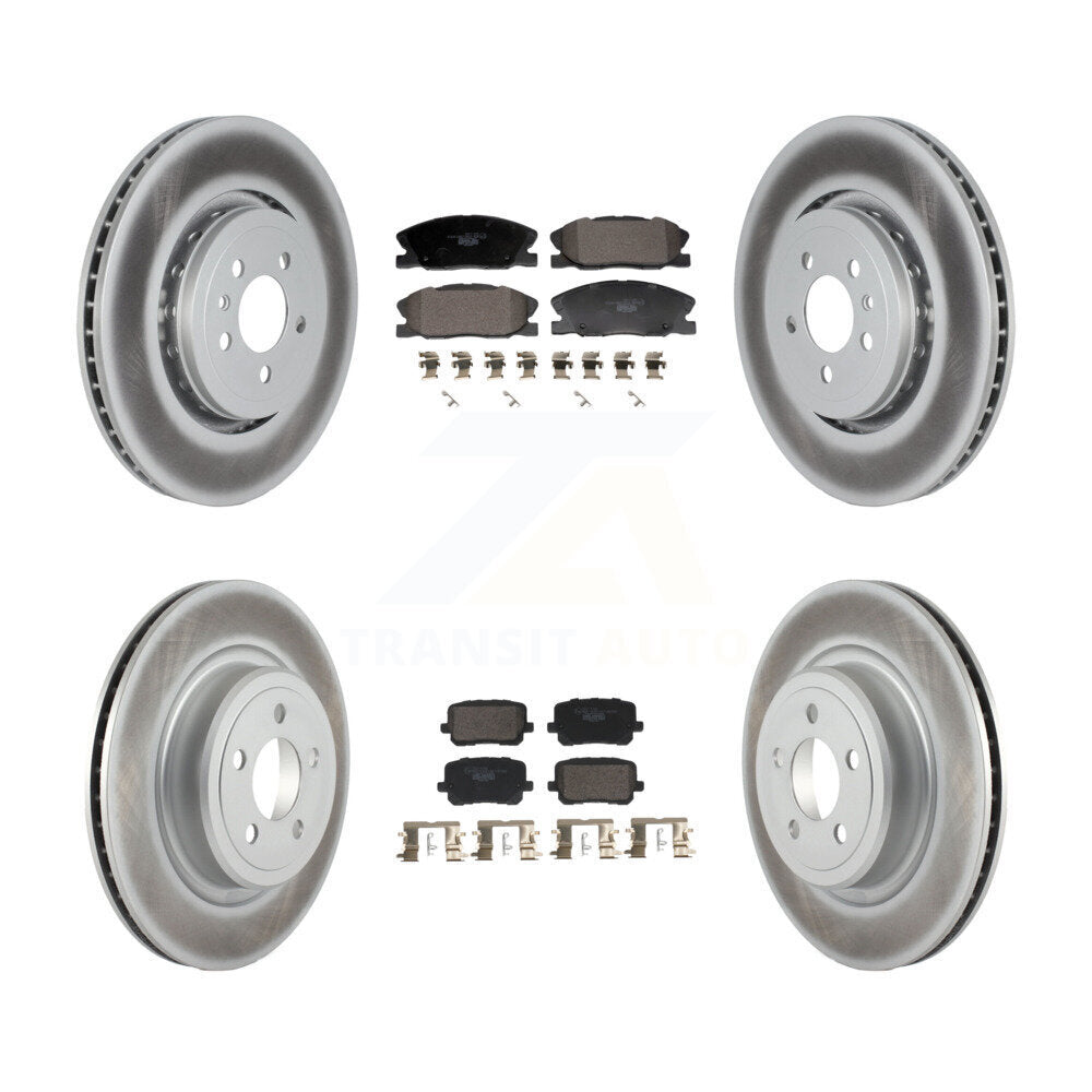 Front Rear Coat Brake Rotors Ceramic Pad Kit For 2020-2023 Dodge Charger Pursuit with RWD KGT-103177
