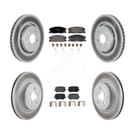 Front Rear Coat Brake Rotors Ceramic Pad Kit For 2020-2023 Dodge Charger Pursuit with RWD KGT-103177