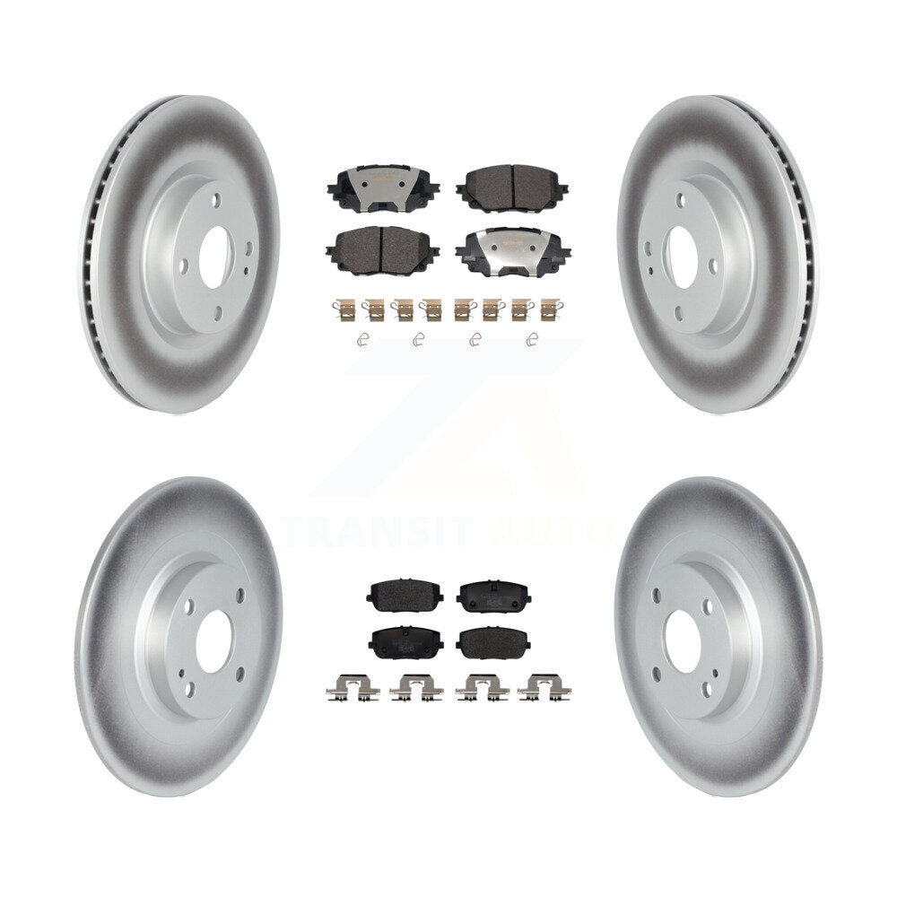 Front Rear Coated Brake Rotors Ceramic Pad Kit For Mazda MX-5 Miata Without Brembo Brakes KGT-103178