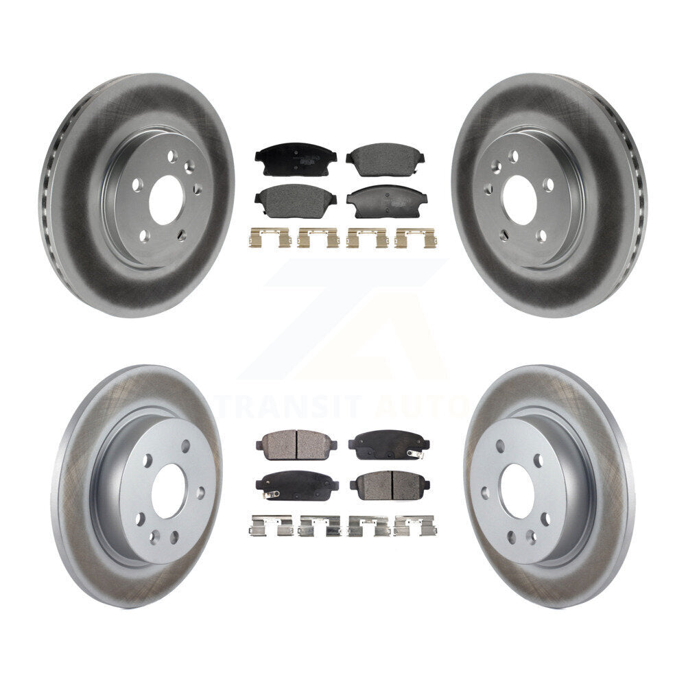 Front Rear Coated Brake Rotor & Ceramic Pad Kit For 2013-2017 Chevrolet Trax Buick Encore KGT-103214