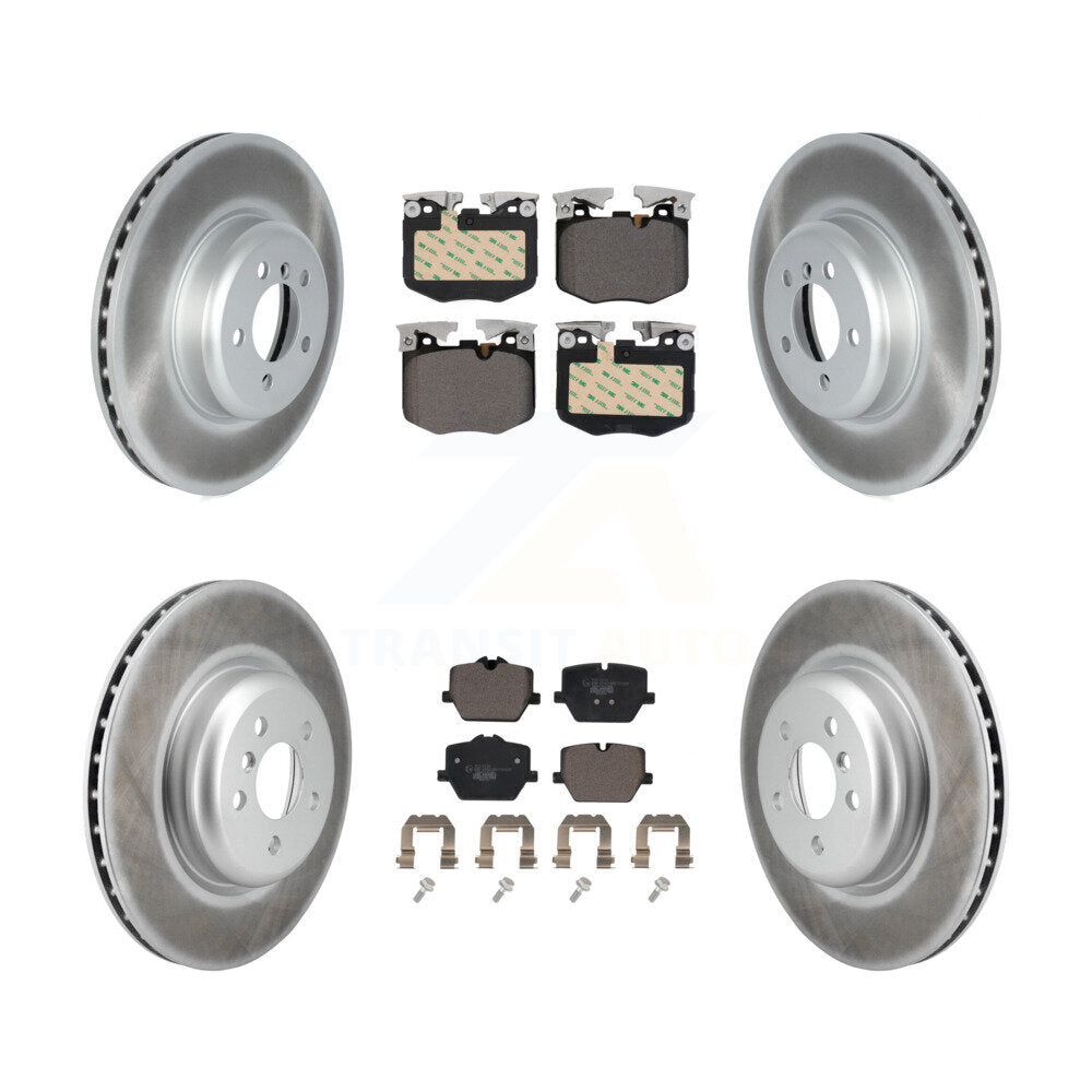 Front Rear Coated Disc Brake Rotors And Ceramic Pads Kit For BMW 330i KGT-103216
