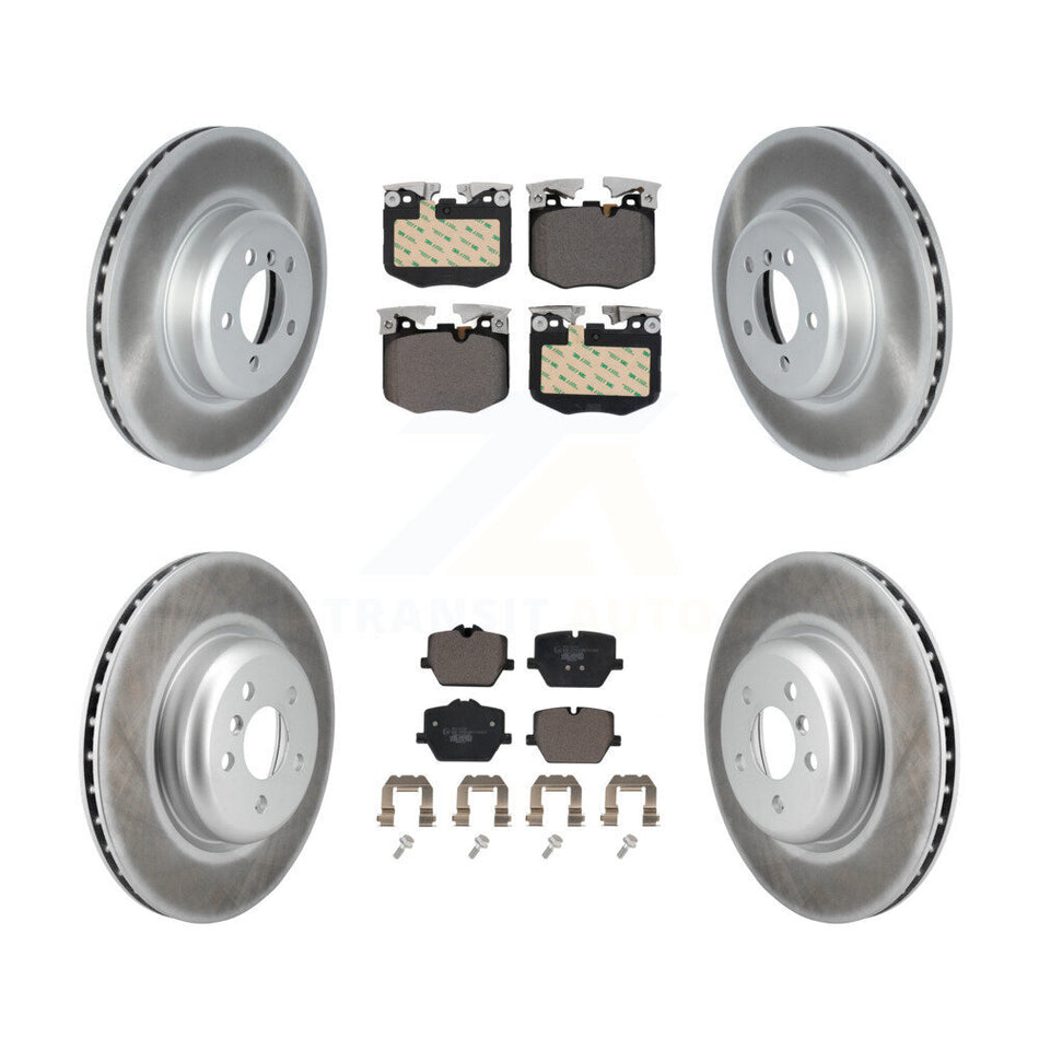 Front Rear Coated Disc Brake Rotors And Ceramic Pads Kit For BMW 330i KGT-103216