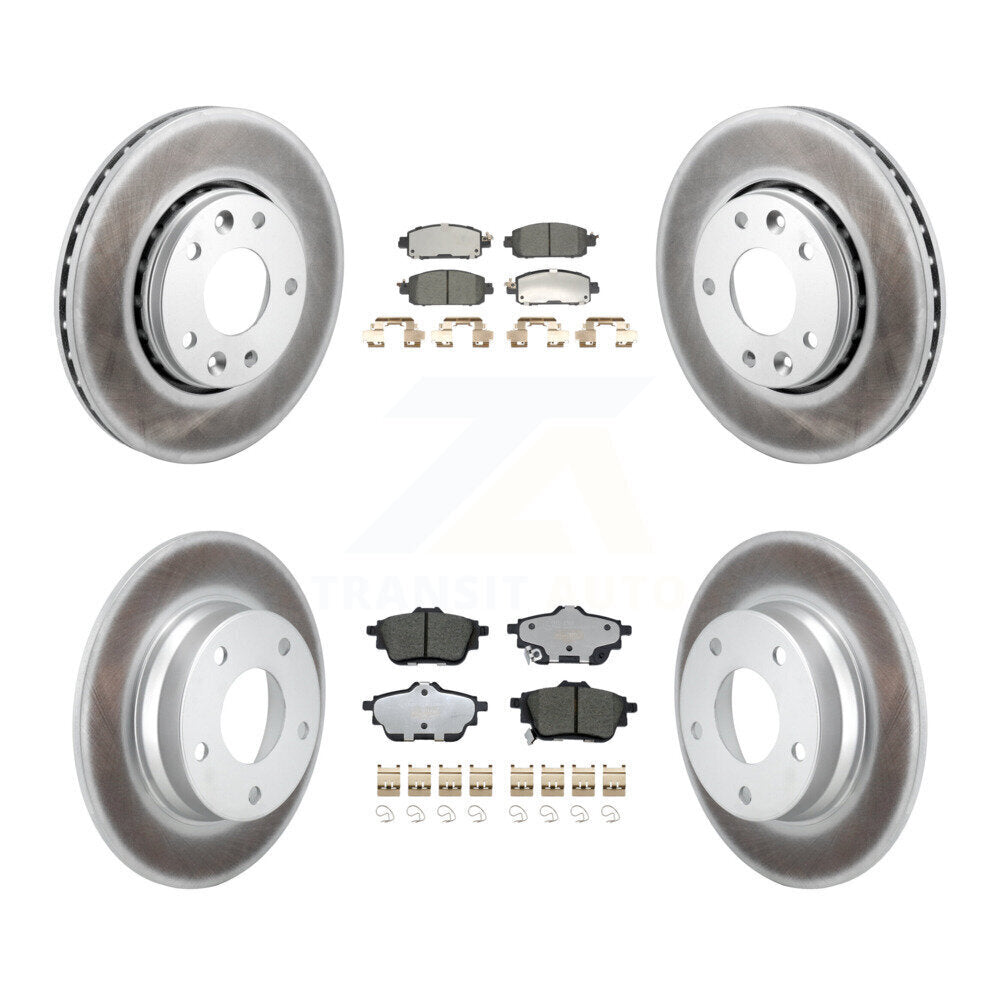 Front Rear Coat Brake Rotors Ceramic Pad Kit For 2020-2023 Nissan Sentra Disc rear brakes KGT-103224