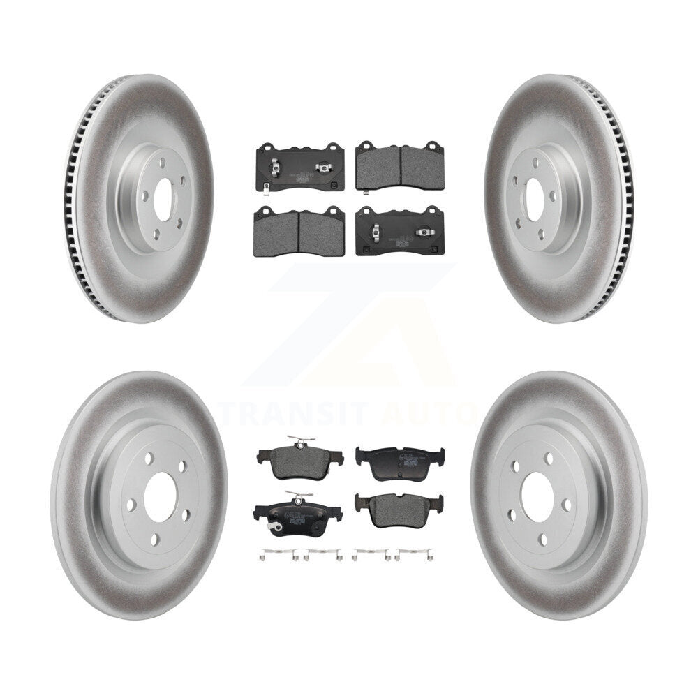 Front Rear Coated Disc Brake Rotors And Ceramic Pads Kit For Ford Mustang Mach-E KGT-103227