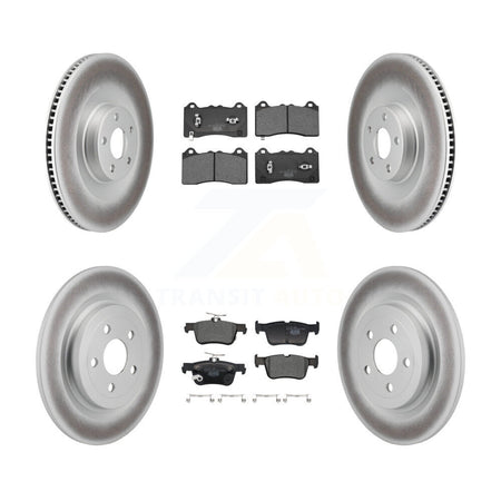 Front Rear Coated Disc Brake Rotors And Ceramic Pads Kit For Ford Mustang Mach-E KGT-103227