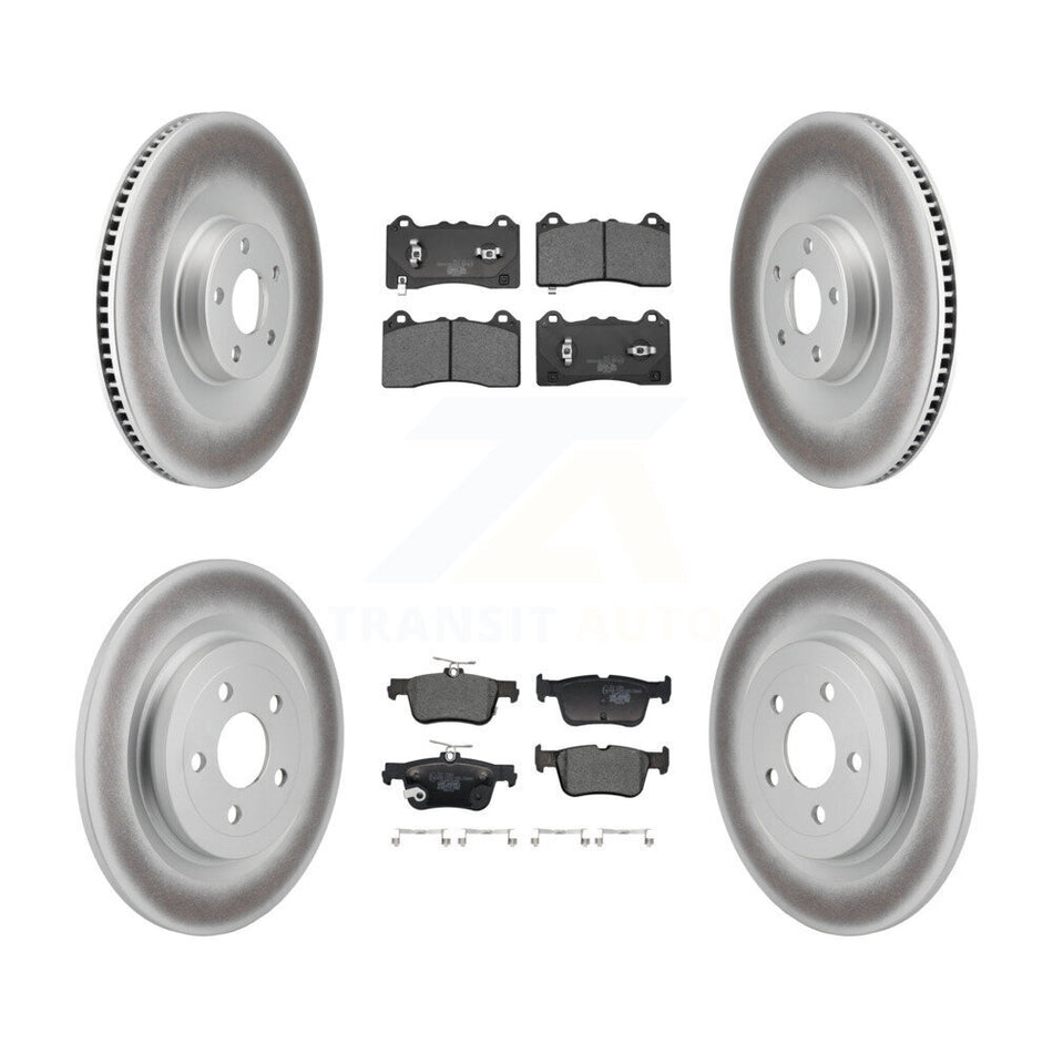 Front Rear Coated Disc Brake Rotors And Ceramic Pads Kit For Ford Mustang Mach-E KGT-103227