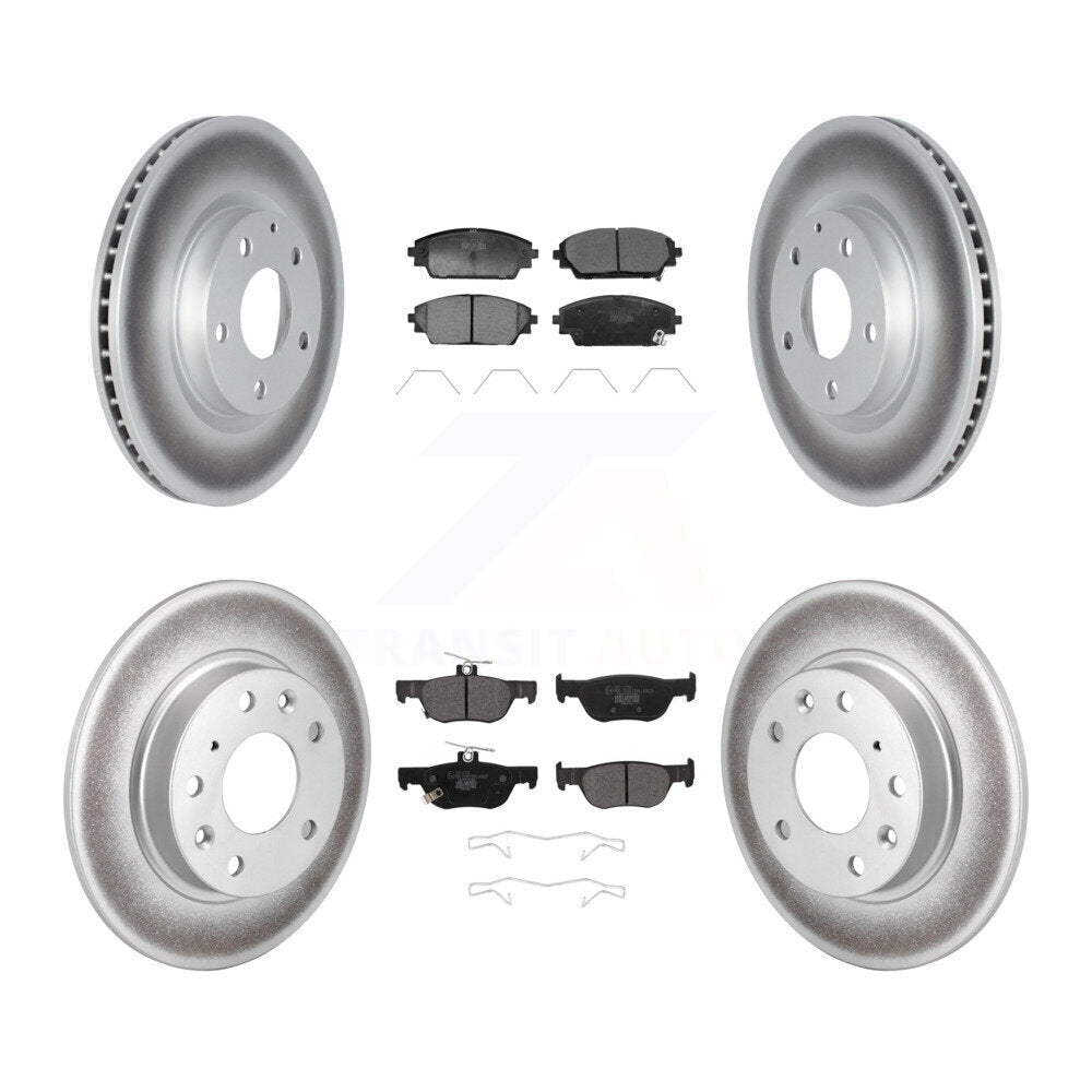 Front Rear Coated Disc Brake Rotors And Ceramic Pads Kit For Mazda CX-30 KGT-103228
