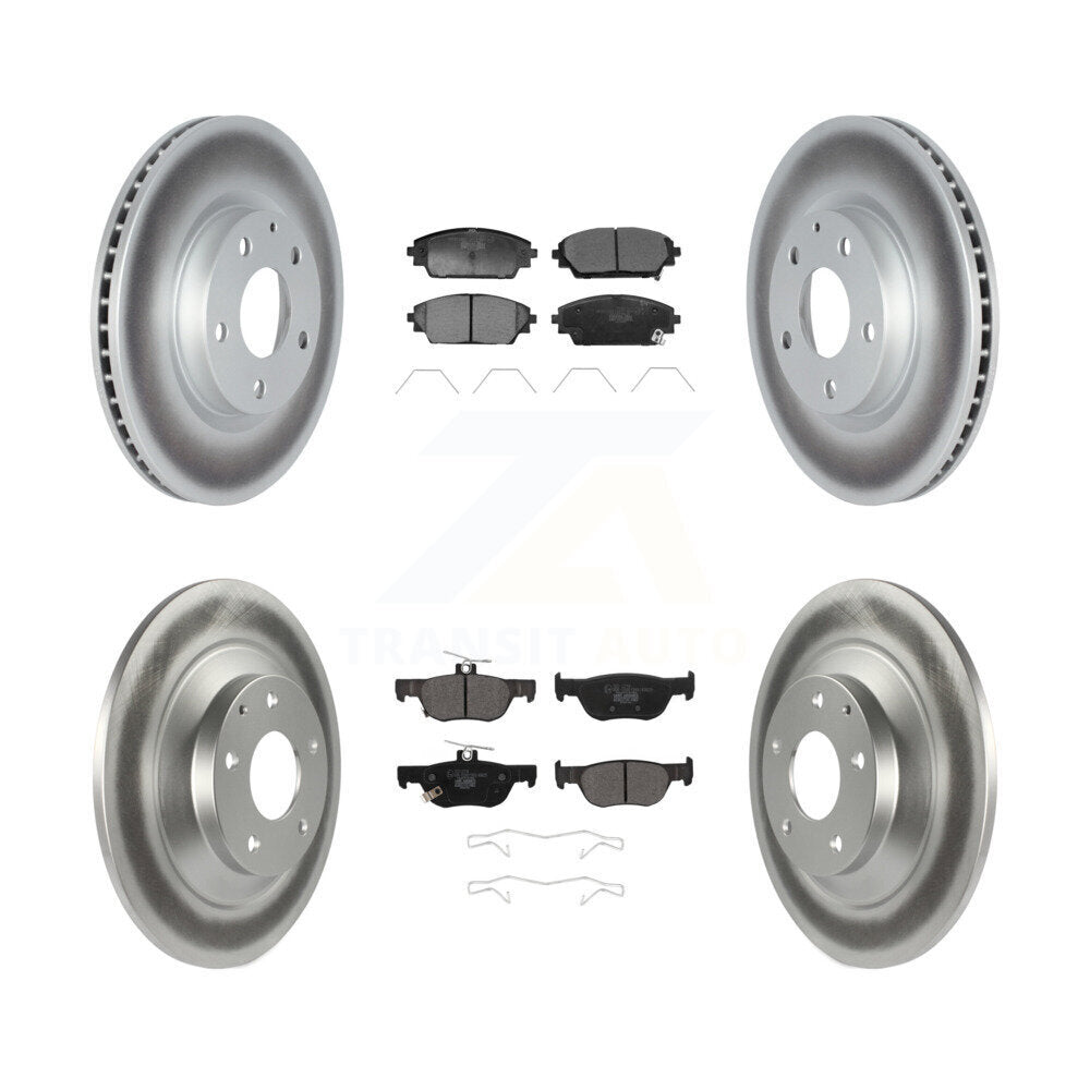 Front Rear Coated Disc Brake Rotors And Ceramic Pads Kit For Mazda CX-30 KGT-103229
