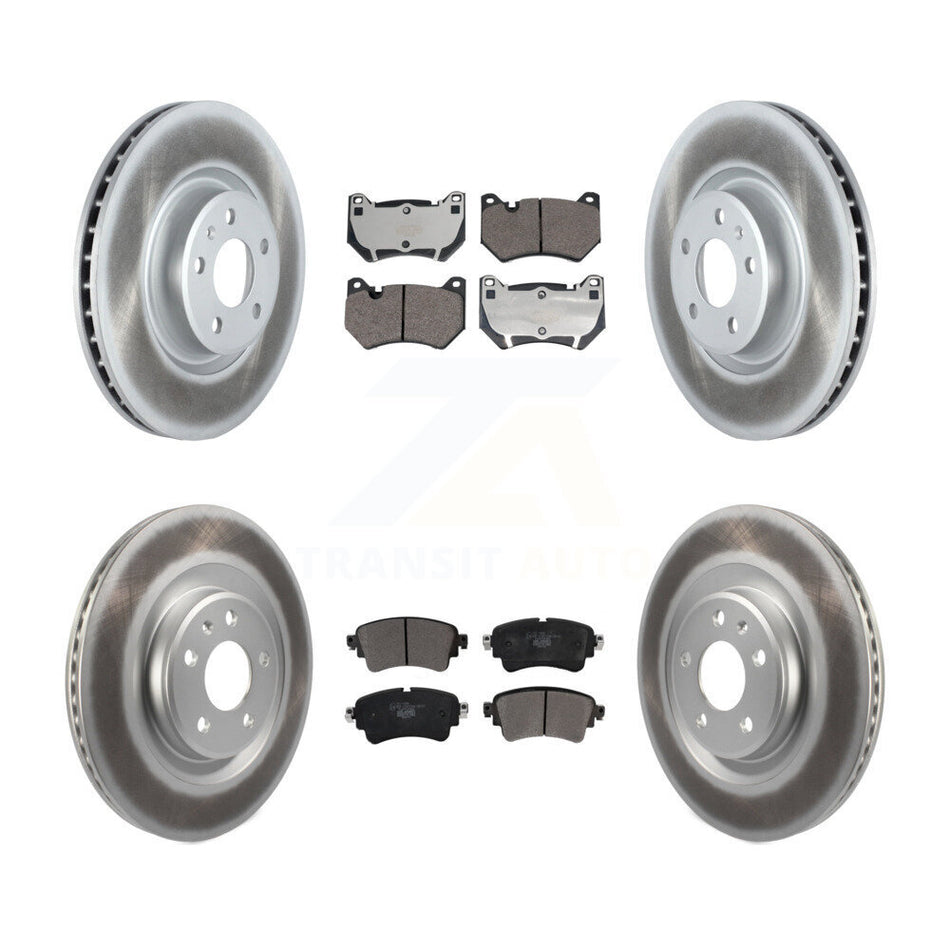 Front Rear Coated Disc Brake Rotors Ceramic Pad Kit For 2018 Audi Q5 With Brembo Calipers KGT-103231
