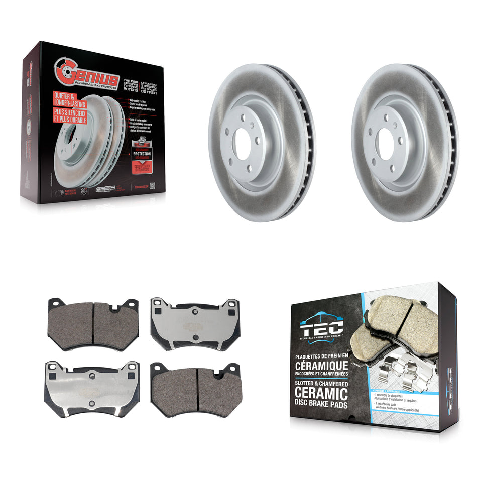 Front Coated Disc Brake Rotors And Ceramic Pads Kit For Audi Q5 Sportback KGT-103245