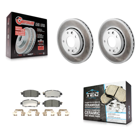 Front Coated Disc Brake Rotors And Ceramic Pads Kit For Nissan Kicks Sentra KGT-103249