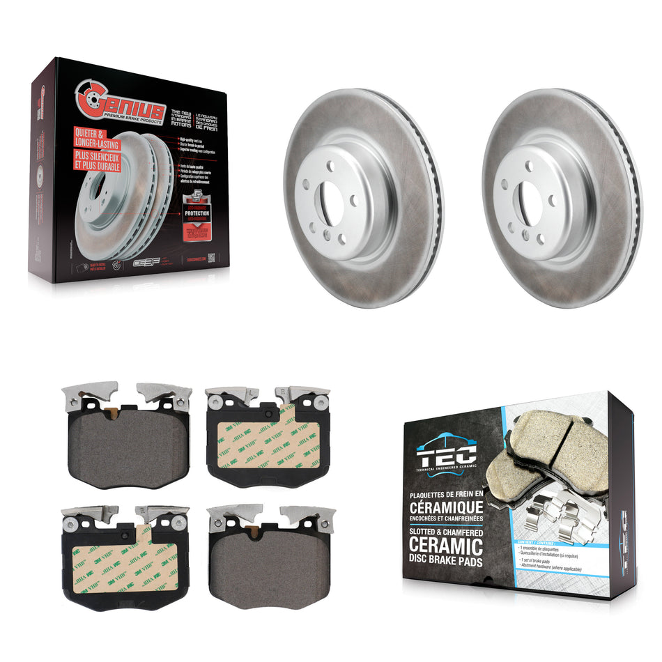 Front Coated Disc Brake Rotors And Ceramic Pads Kit For Toyota GR Supra KGT-103253