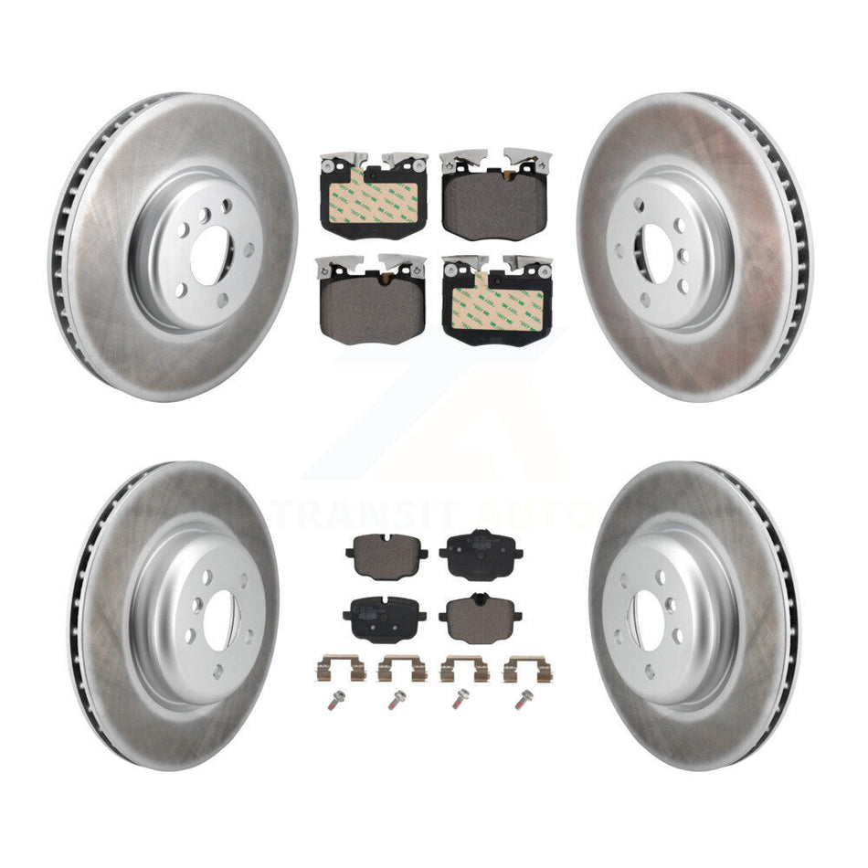 Front Rear Coated Brake Rotor & Ceramic Pad Kit (6Pc) For BMW iX 640i xDrive Gran Turismo KGT-103299