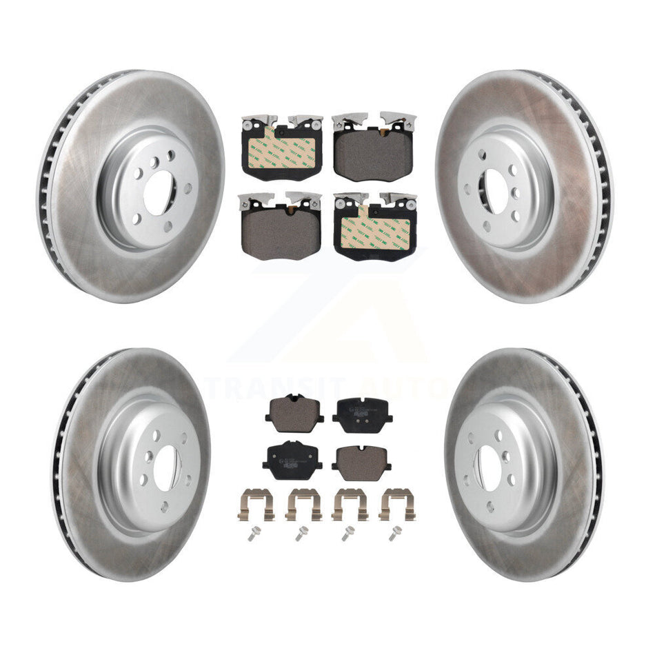 Front Rear Coated Disc Brake Rotors And Ceramic Pads Kit (6Pc) For BMW 330i KGT-103300