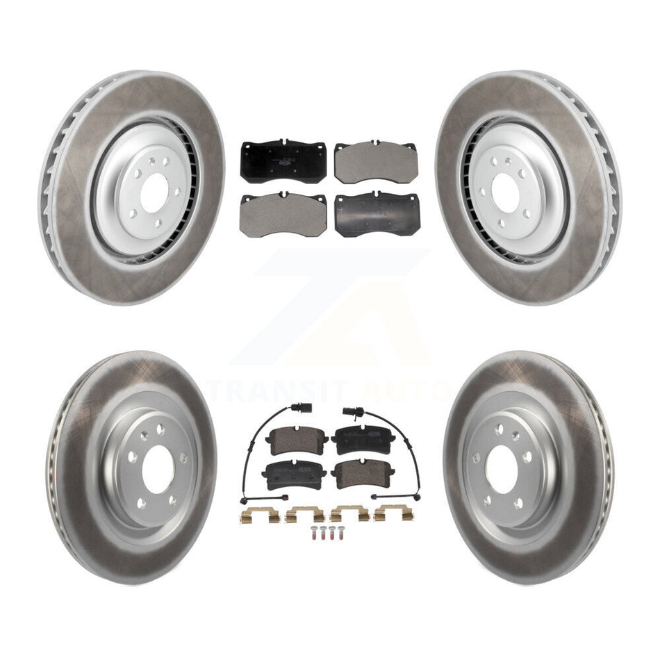 Front Rear Coated Disc Brake Rotors And Ceramic Pads Kit For Audi A7 Quattro KGT-103310
