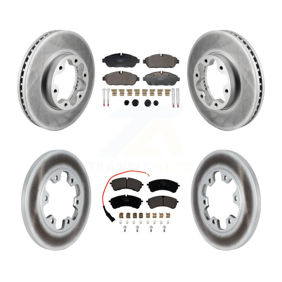 Front Rear Coat Brake Rotors Ceramic Pad Kit For Ford Transit-250 Transit-150 Transit-350 KGT-103312