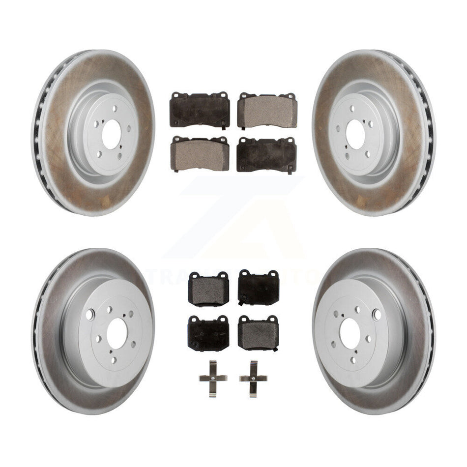 Front Rear Coated Brake Rotor Ceramic Pad Kit For Subaru BRZ Toyota 86 With Brembo Brakes KGT-103318