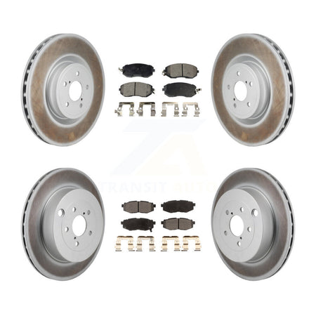 Front Rear Coat Brake Rotor Ceramic Pad Kit For 2019 Toyota 86 Base GT With Brembo Brakes KGT-103320