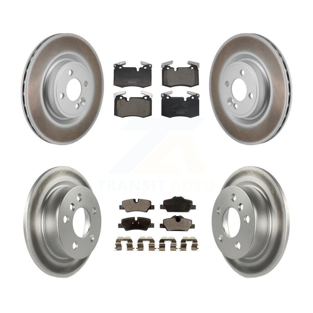 Front Rear Coated Brake Rotor Ceramic Pad Kit For Mini Cooper John Works with 2.0L KGT-103323