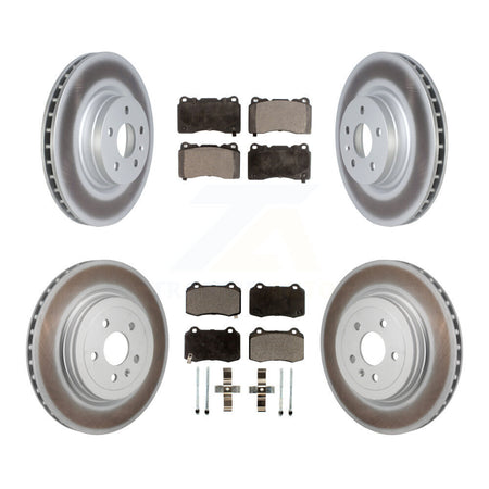 Front Rear Coated Disc Brake Rotors And Ceramic Pads Kit For Tesla S KGT-103325