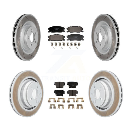 Front Rear Coat Brake Rotor Ceramic Pad Kit For Dodge Charger R/T Scat Pack with RWD 6.4L KGT-103331