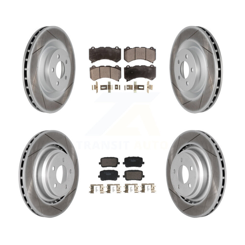 Front Rear Coat Brake Rotors Ceramic Pad Kit For 2016 Dodge Charger SRT 392 with RWD 6.4L KGT-103342