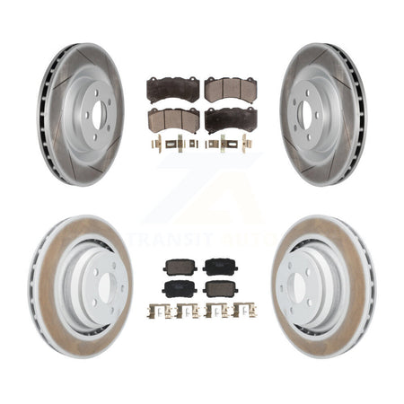 Front Rear Coat Brake Rotors Ceramic Pad Kit For 2016 Dodge Charger SRT 392 with RWD 6.4L KGT-103343