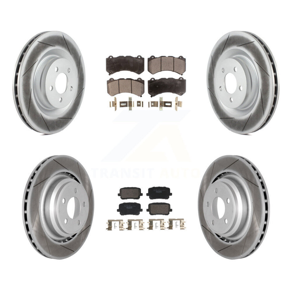 Front Rear Coat Brake Rotors Ceramic Pad Kit For 2016 Dodge Charger SRT 392 with RWD 6.4L KGT-103344