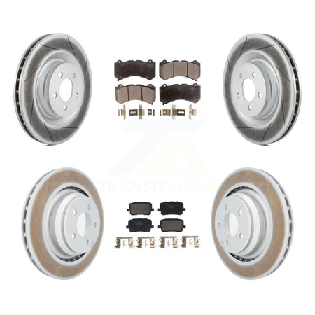 Front Rear Coat Brake Rotors Ceramic Pad Kit For 2016 Dodge Charger SRT 392 with RWD 6.4L KGT-103345