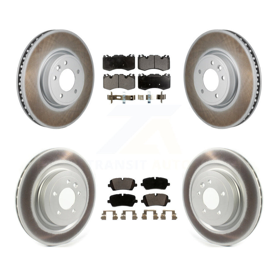 Front Rear Coated Disc Brake Rotors And Ceramic Pads Kit For Land Rover Range Sport KGT-103351